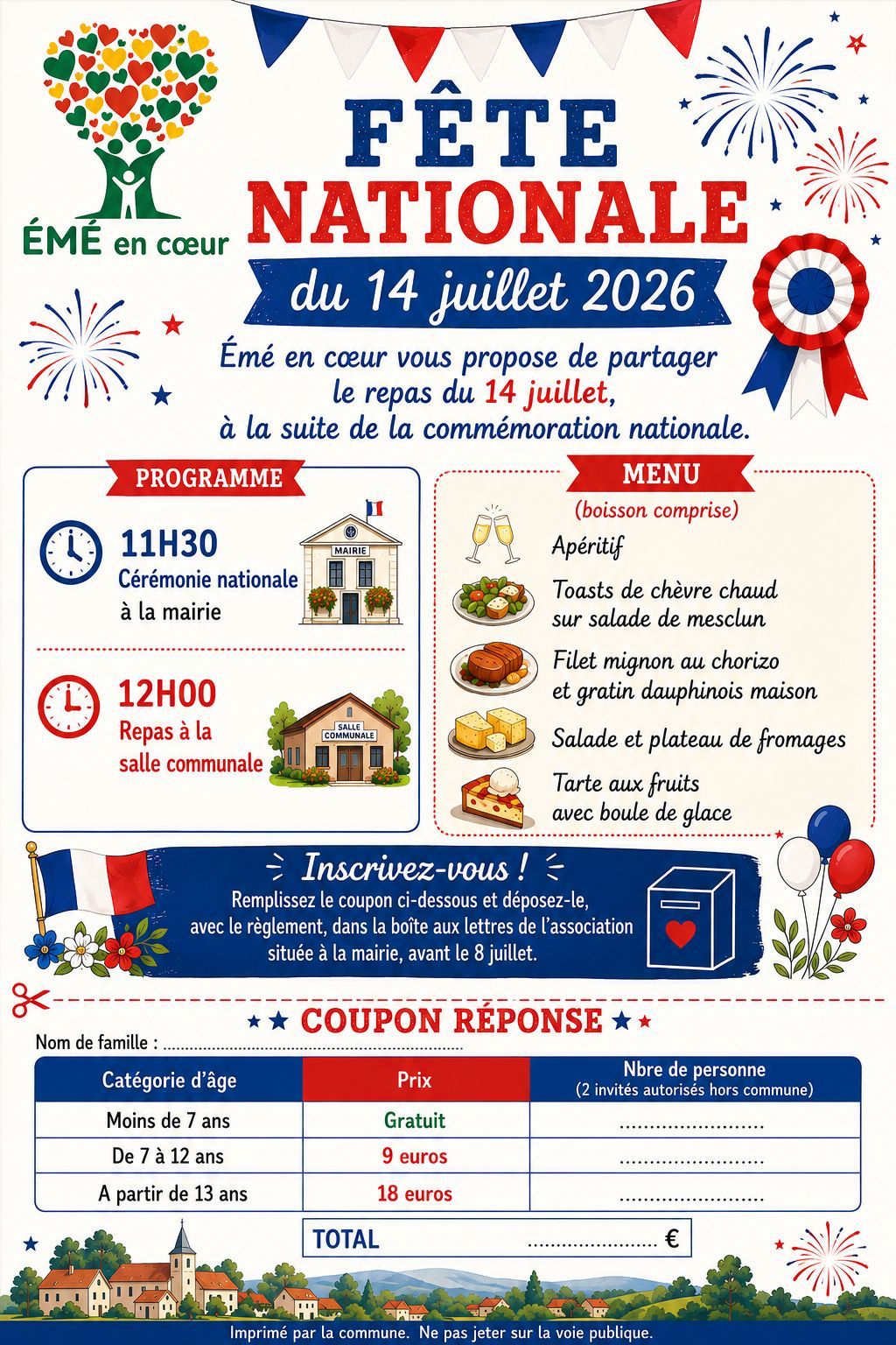 Programme Fête Nationale du 14 juillet 2026