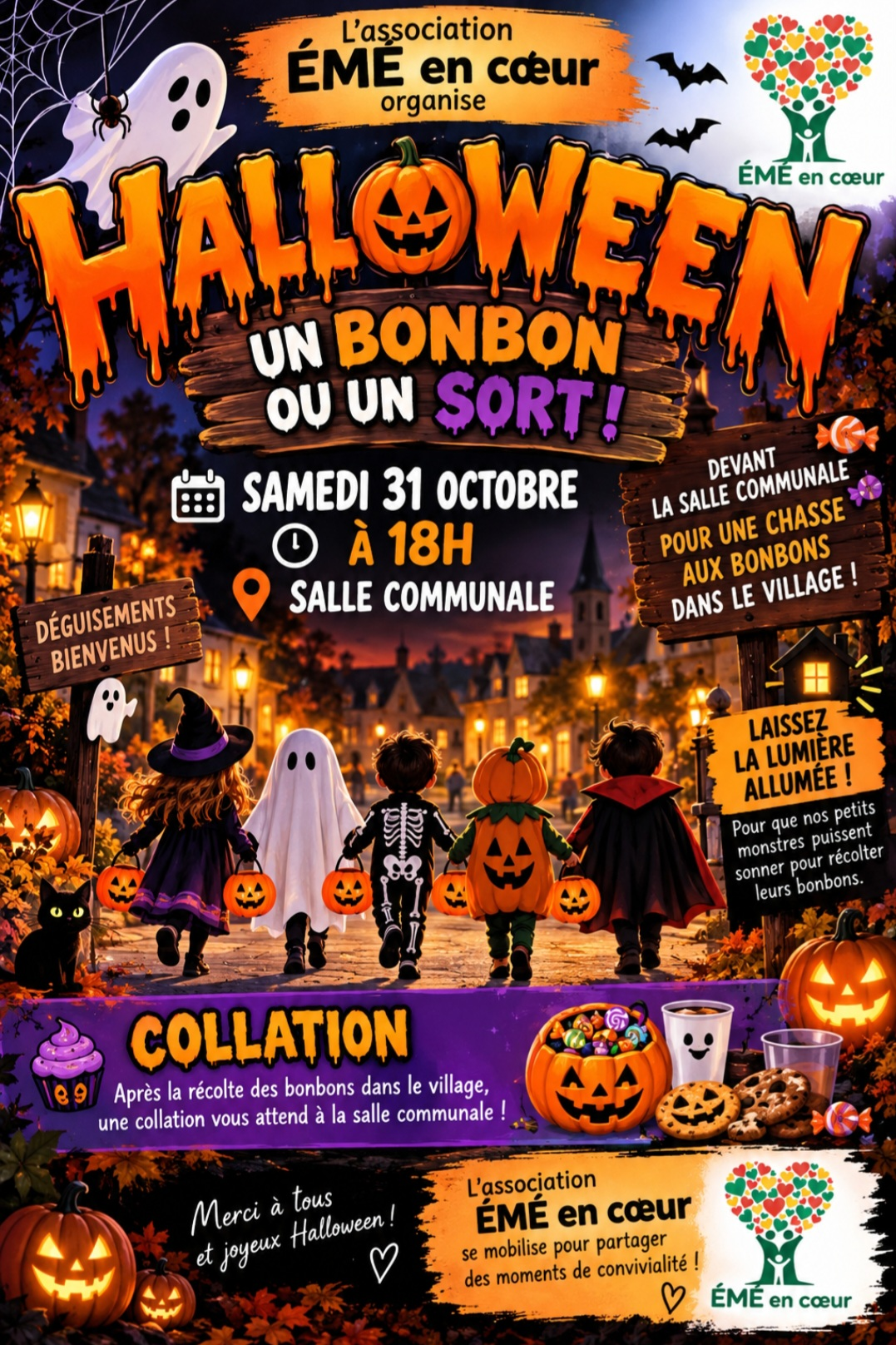 Affiche Halloween 2026 - Un bonbon ou un sort