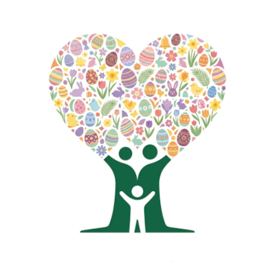 Logo émé en coeur Paques 2026